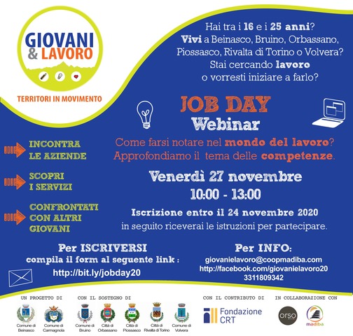 Hai tra i 16 e i 25 anni? Partecipa al webinar JobDay