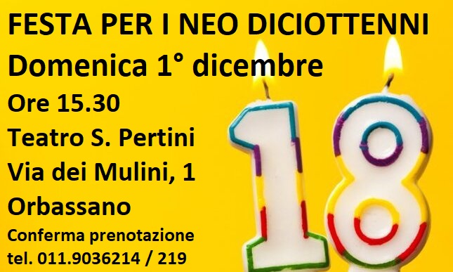 Festa dedicata ai neo diciottenni orbassanesi