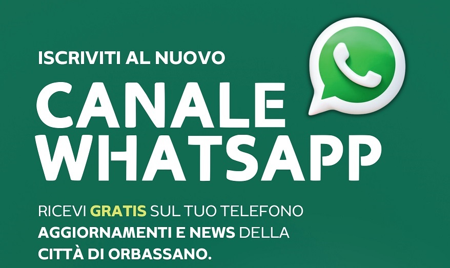 Iscriviti al canale WhatsApp della Città di Orbassano